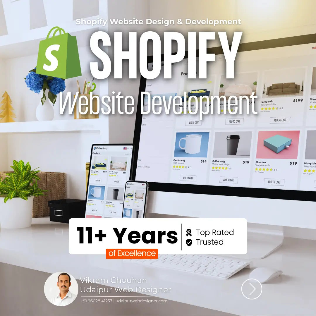 Shopify website designer Udaipur